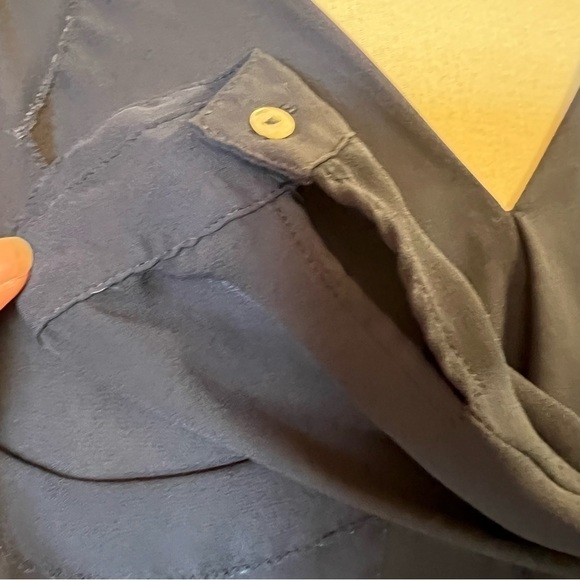 Zara Basic Women’s Sheer Navy Long Sleeved Blouse, Size Small - Picture 7 of 11